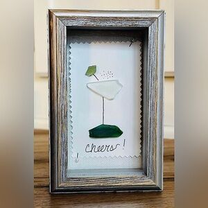 Handmade Sea Glass Art - 4.5 x7